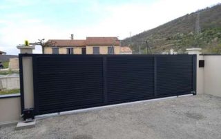 Portail aluminium lame inclinee - MB Steel