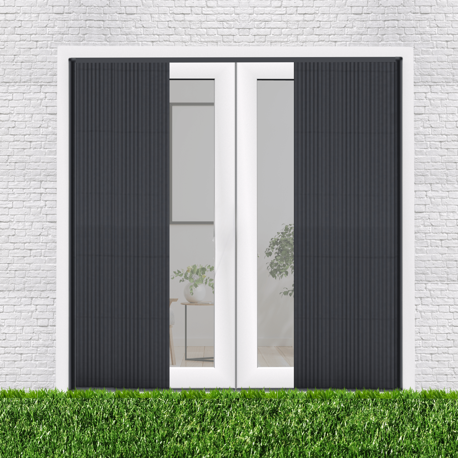 Moustiquaire plissée 2 vantaux porte-fenêtre - MB Steel